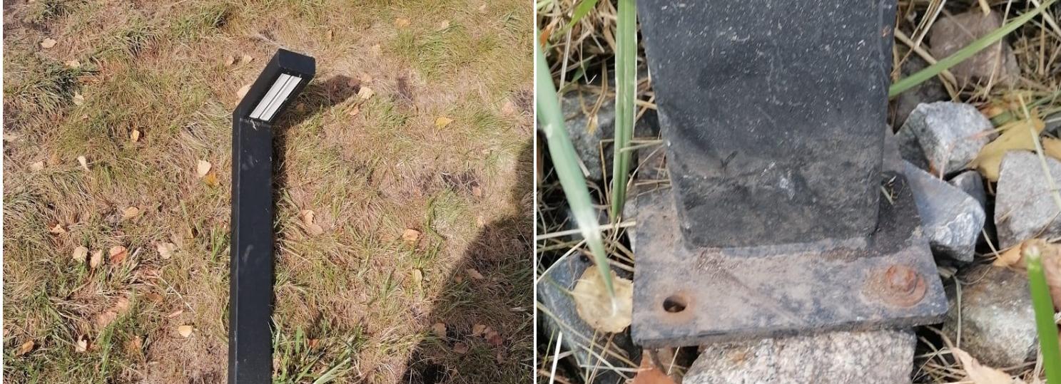 Фонарные столбы сломали посетители парка «Арена» в Новосибирске