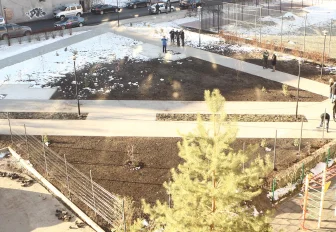 Готов на 90%: сквер на месте ДК имени Цеткин осмотрел мэр Кудрявцев