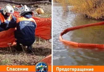 Плавучие преграды выставили на Оби из-за разлившегося рапсового масла