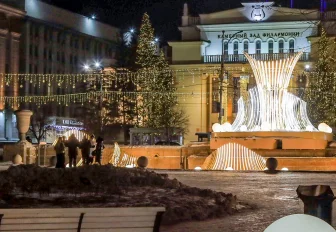 Световой фонтан засияет в Первомайском сквере к 1 декабря